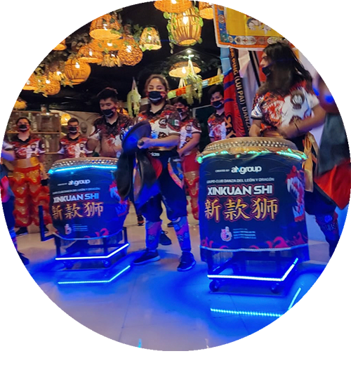Exhibición de tambores chinos